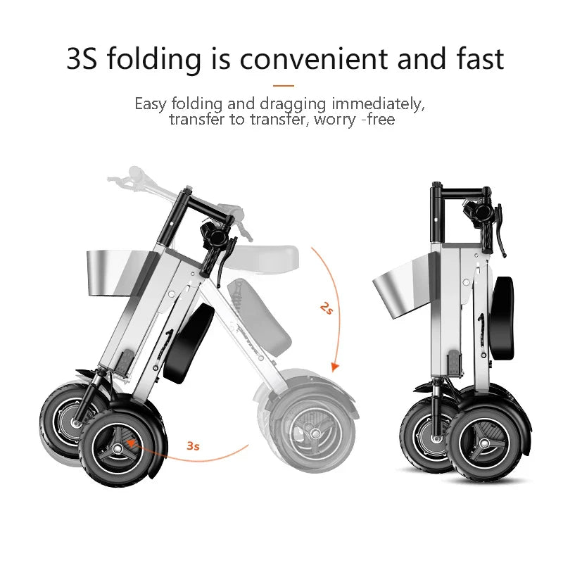 Foldable Electric Tricycle – Portable and Highly Functional