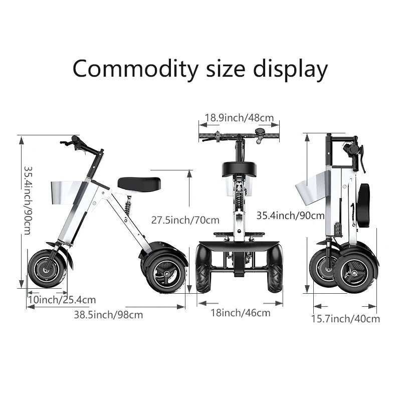 Foldable Electric Tricycle – Portable and Highly Functional
