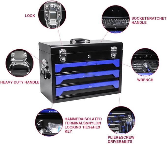 Professional Tool Kit β 489 Pieces with Organizer Case β Complete for Home and Workshop Use
