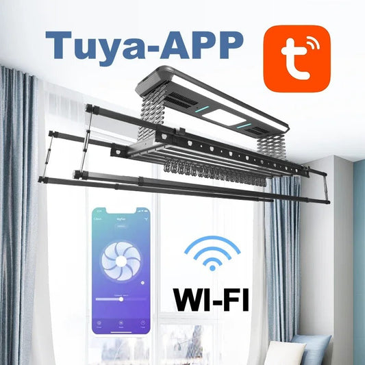 Smart Clothes Dryer – Electric Lift, Drying, Lighting, and Disinfection Function