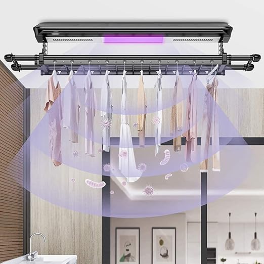 Smart Clothes Dryer – Electric Lift, Drying, Lighting, and Disinfection Function