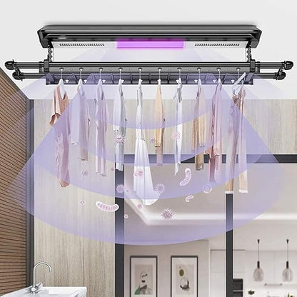 Smart Clothes Dryer – Electric Lift, Drying, Lighting, and Disinfection Function