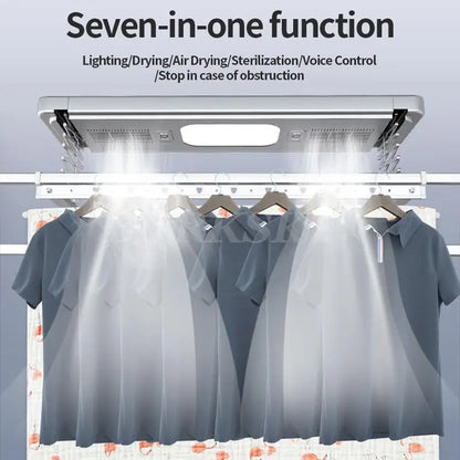 Smart Clothes Dryer – Electric Lift, Drying, Lighting, and Disinfection Function